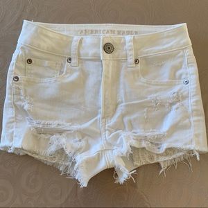 American Eagle Hi-Rise Shortie Jean Shorts